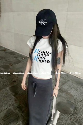 [Shoulder and Collar Cover] Summer Dopamine-Inducing T-Shirt, American Style Short Fit, Sexy and Slim Fit