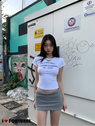 1*1 Pure Cotton High Elasticity New Summer Short-Sleeved Top, Fits Well with High-Waisted Pants, Slimming and Stylish