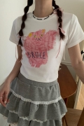1*1 Pure Cotton High Elasticity New Summer Short-Sleeved Top, Fits Well with High-Waisted Pants, Slimming and Stylish
