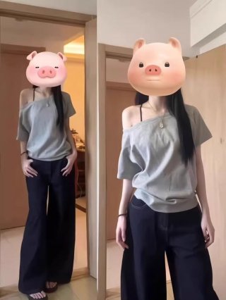 American retro style off-shoulder short-sleeved t-shirt for women, summer design, unique loose fit, sexy top.