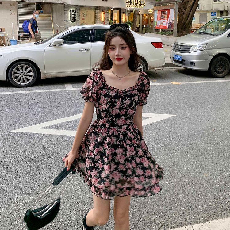 #548 Official Image & Price: Wild Rose Floral Dress, Women's Summer Tea Dress, First Love Dress, A-line Skirt