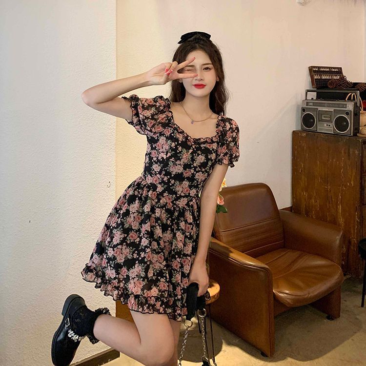 #548 Official Image & Price: Wild Rose Floral Dress, Women's Summer Tea Dress, First Love Dress, A-line Skirt