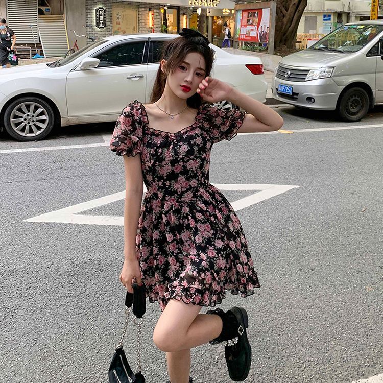 #548 Official Image & Price: Wild Rose Floral Dress, Women's Summer Tea Dress, First Love Dress, A-line Skirt