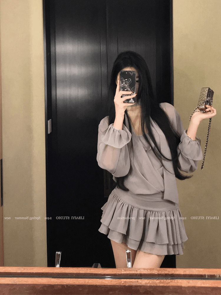 2025 New Autumn/Winter French-Style Sexy Dress for Curvy Women, Concealing Tummy and Showing Off