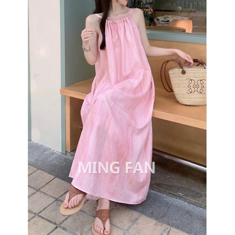 Tie-dye halter maxi dress, new summer style, beach vacation dress, halter neck design, unique style.