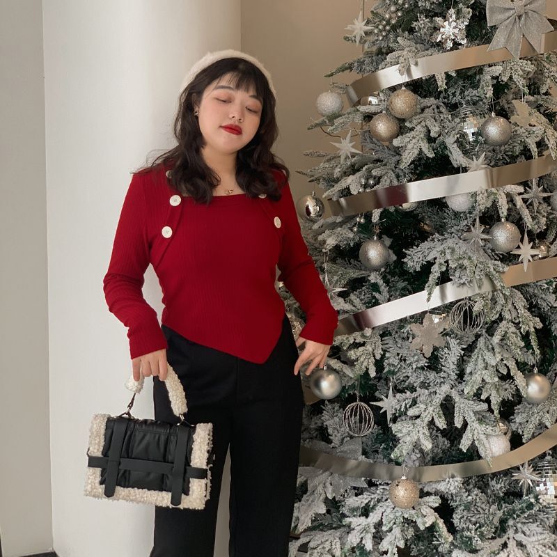 Audrey's Thick Edition Mary Jane Blouse - A Stylish Irregular Knit Top