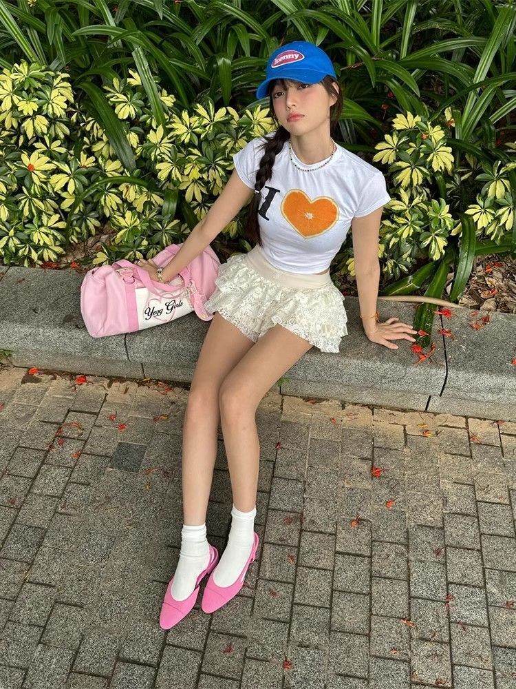 1*1 Pure Cotton High Elasticity New Summer Short-Sleeved Top, Fits Well with High-Waisted Pants, Slimming and Stylish