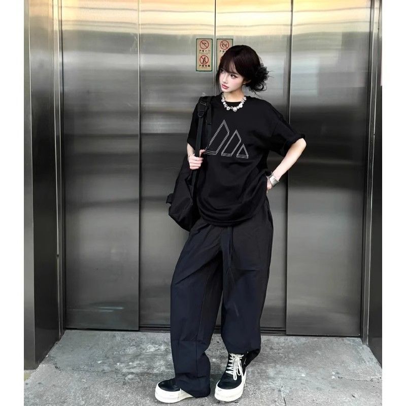 High-quality pure cotton 200g combed 100% cotton loose short-sleeved T-shirt for women