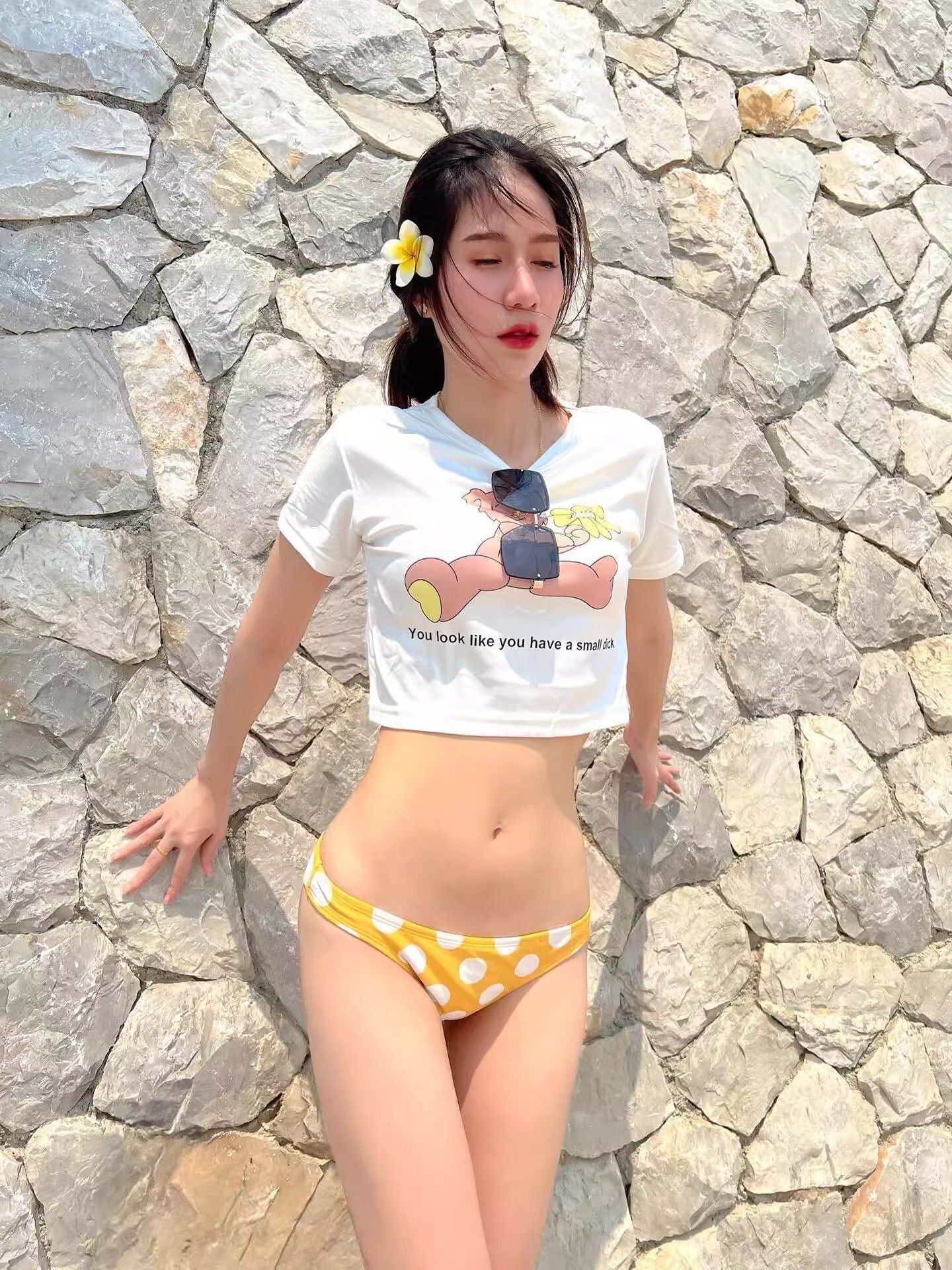 1*1 Pure Cotton High Elasticity New Summer Short-Sleeved Top, Fits Well with High-Waisted Pants, Slimming and Stylish