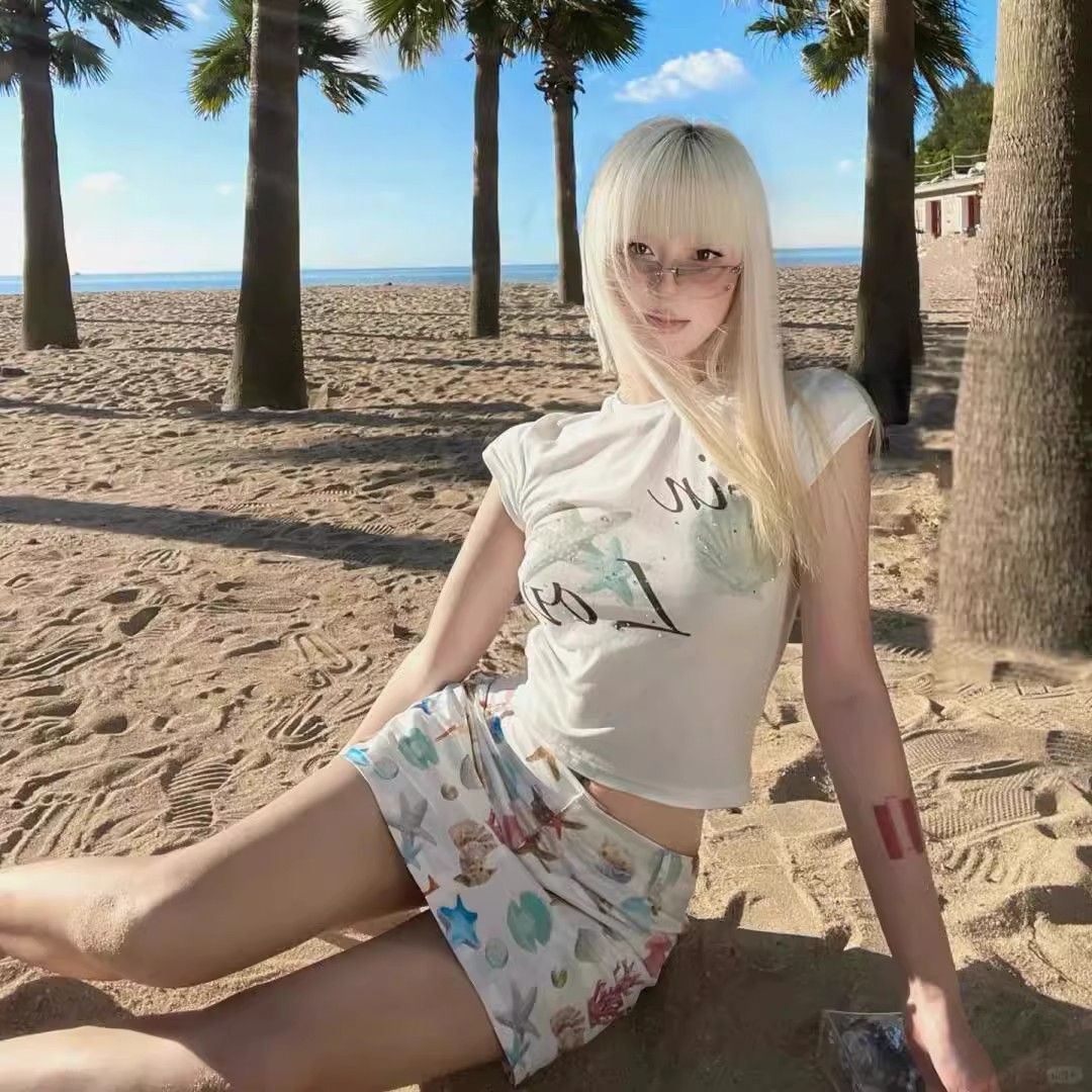 1*1 Pure Cotton High Elasticity New Summer Short-Sleeved Top, Fits Well with High-Waisted Pants, Slimming and Stylish