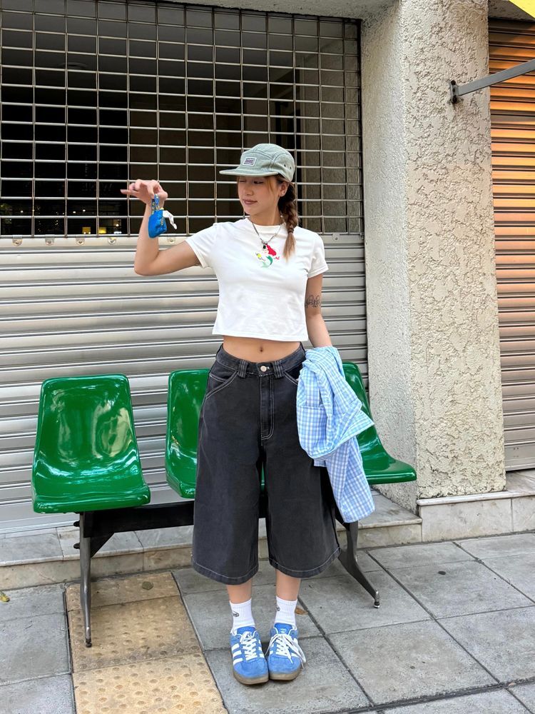 1*1 Pure Cotton High Elasticity New Summer Short-Sleeved Top, Fits Well with High-Waisted Pants, Slimming and Stylish