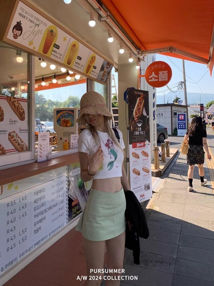 1*1 Pure Cotton High Elasticity New Summer Short-Sleeved Top, Fits Well with High-Waisted Pants, Slimming and Stylish