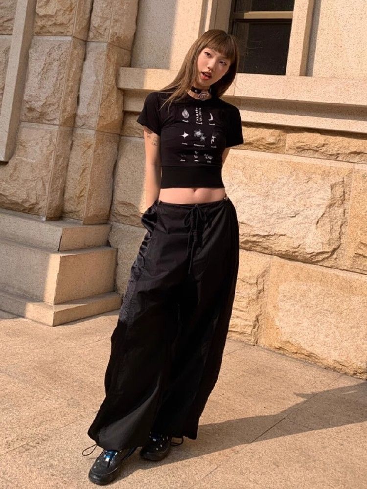 1*1 Pure Cotton High Elasticity New Summer Short-Sleeved Top, Fits Well with High-Waisted Pants, Slimming and Stylish