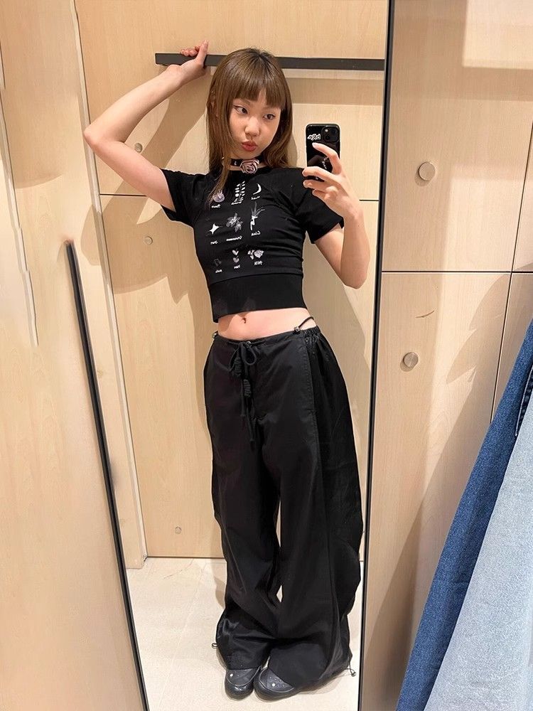 1*1 Pure Cotton High Elasticity New Summer Short-Sleeved Top, Fits Well with High-Waisted Pants, Slimming and Stylish