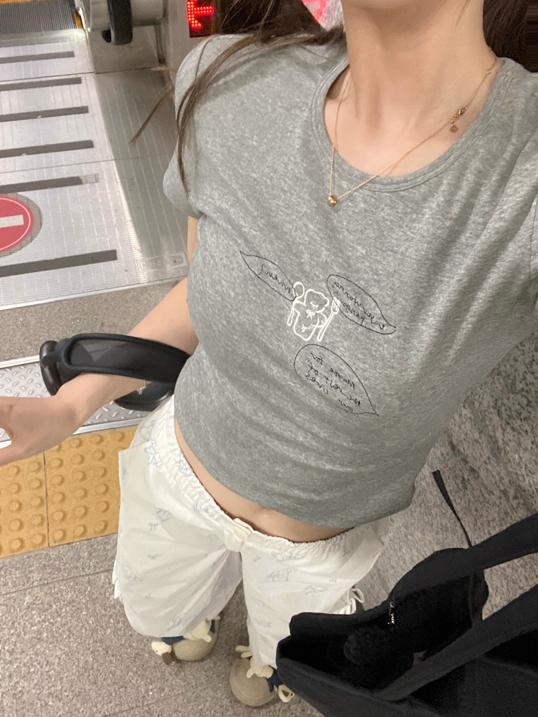 1*1 Pure Cotton High Elasticity New Summer Short-Sleeved Top, Fits Well with High-Waisted Pants, Slimming and Stylish