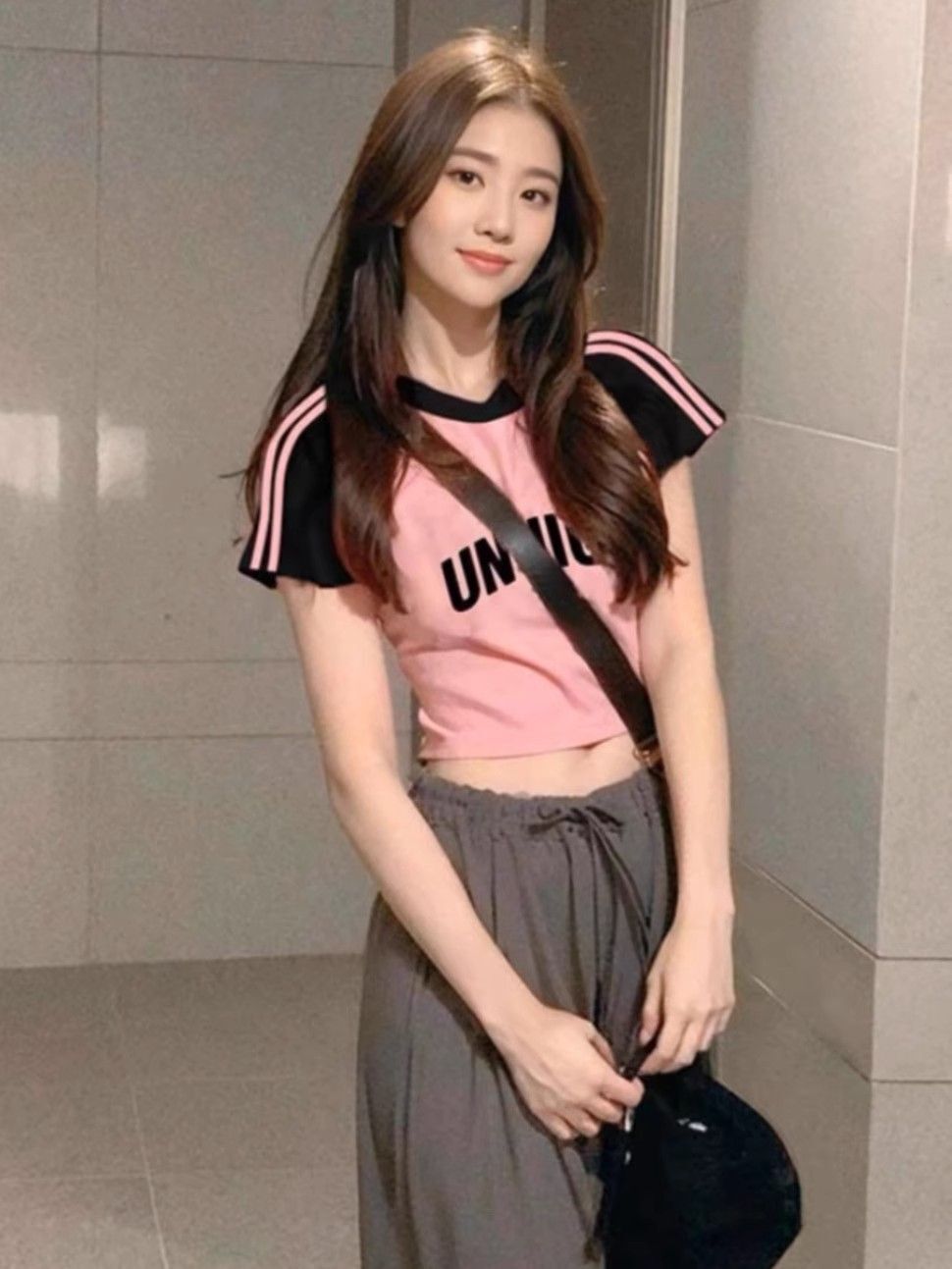 1*1 Pure Cotton High Elasticity New Women's Three-Stripe Striped Top