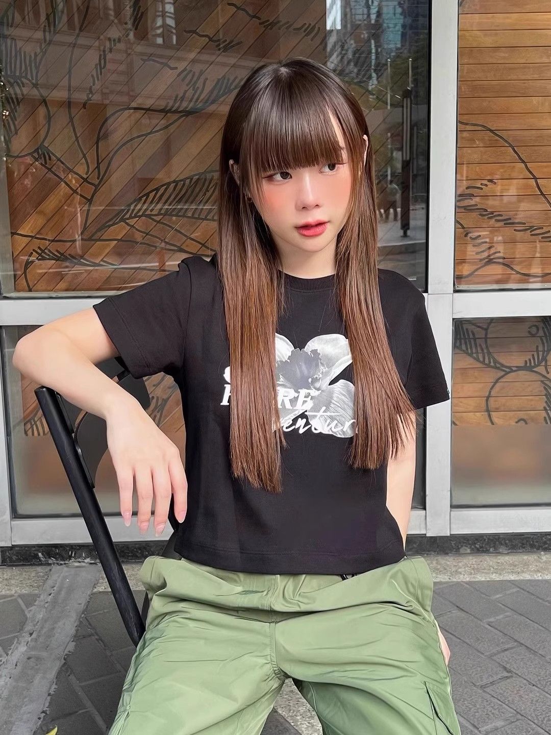 1*1 Pure Cotton High Elasticity New Summer Short-Sleeved Top, Fits Well with High-Waisted Pants, Slimming and Stylish